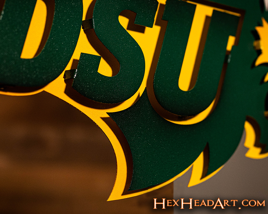 North Dakota State NDSU 3D Vintage Metal Wall Art