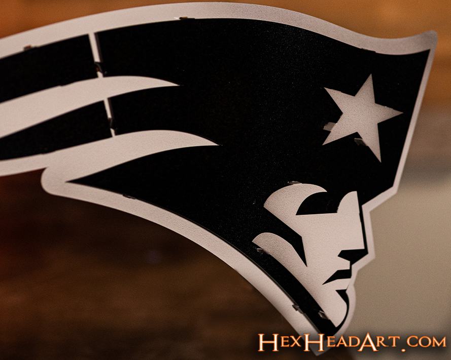 MONOCHROME - New England Patriots 3D Vintage Metal Wall Art