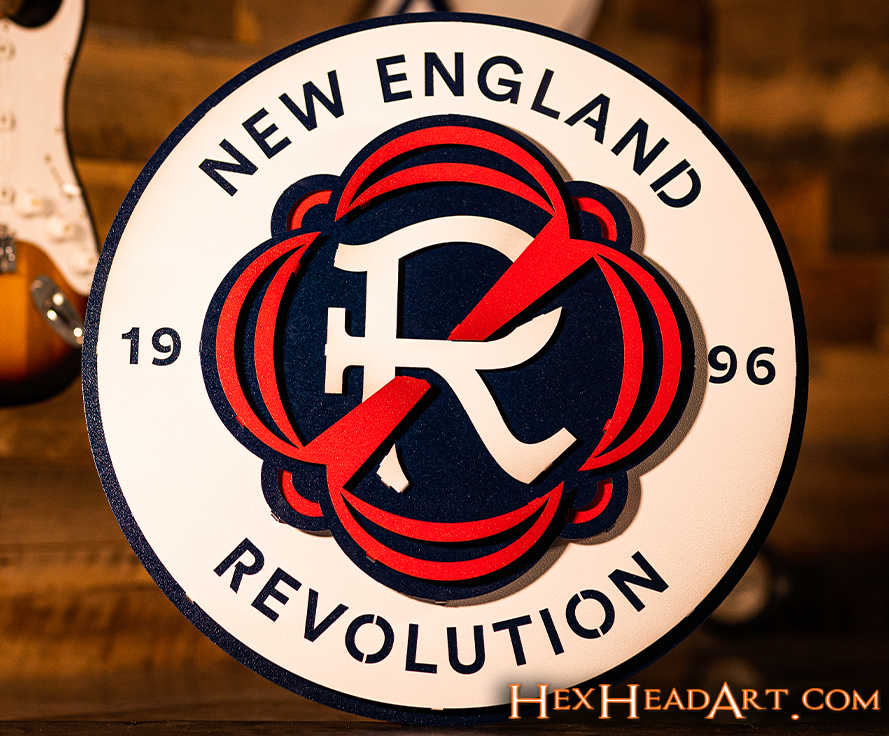CLOSE OUT - New England Revolution 3D Vintage Metal Wall Art