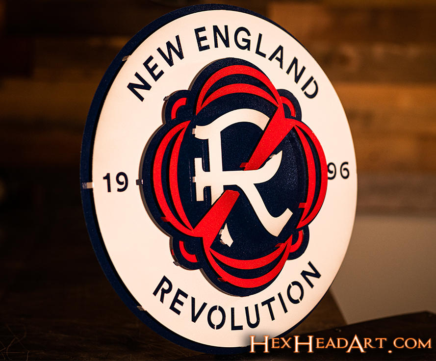 CLOSE OUT - New England Revolution 3D Vintage Metal Wall Art