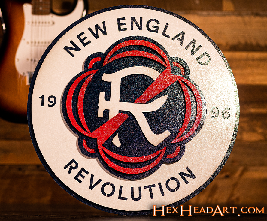 CLOSE OUT - New England Revolution 3D Vintage Metal Wall Art