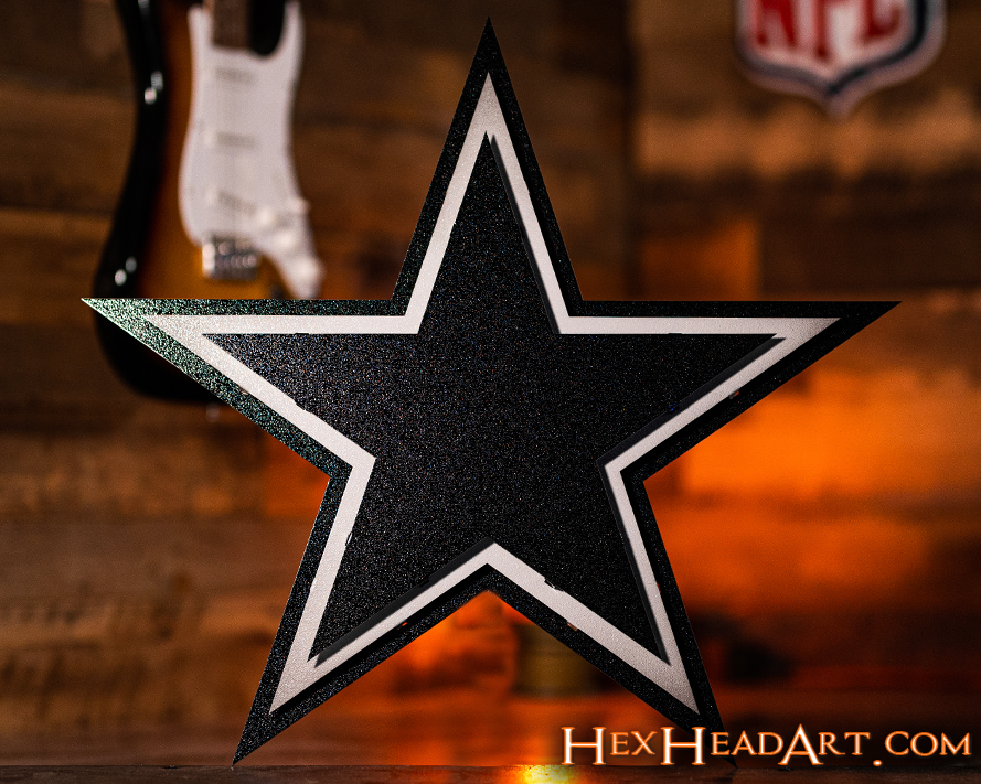 MONOCHROME - Dallas Cowboys "STAR" 3D Vintage Metal Wall Art