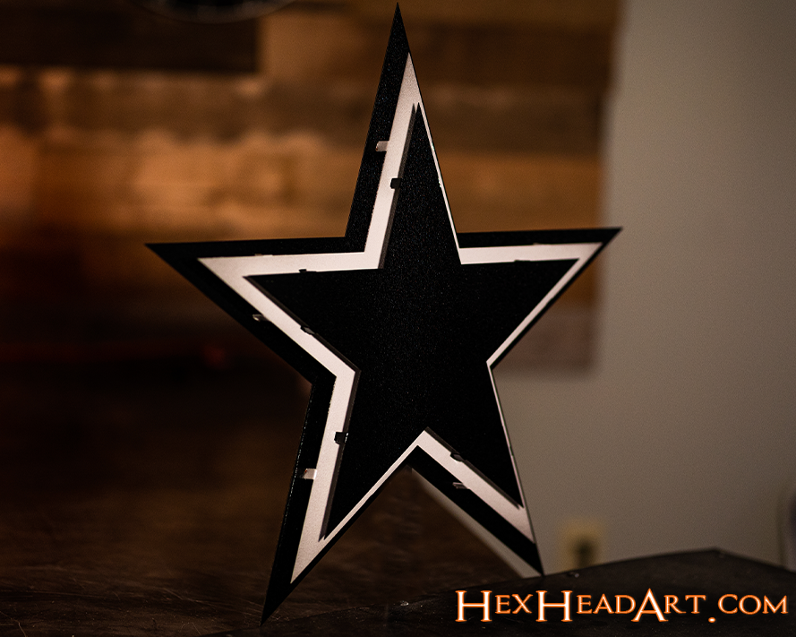 MONOCHROME - Dallas Cowboys "STAR" 3D Vintage Metal Wall Art