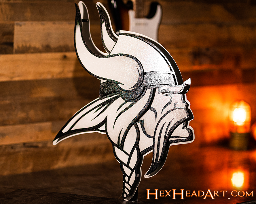 MONOCHROME - Minnesota Vikings "Norseman" 3D Vintage Metal Wall Art