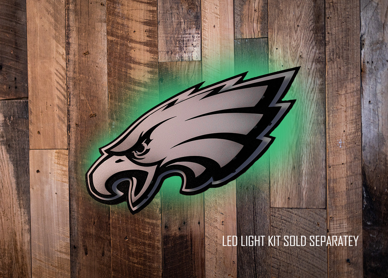 MONOCHROME - Philadelphia Eagles Mascot 3D Vintage Metal Wall Art