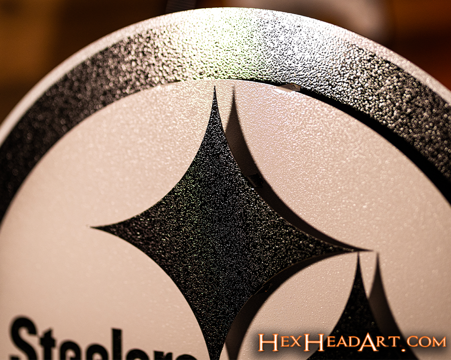 MONOCHROME - Pittsburgh Steelers "Steelmark" 3D Vintage Metal Wall Art