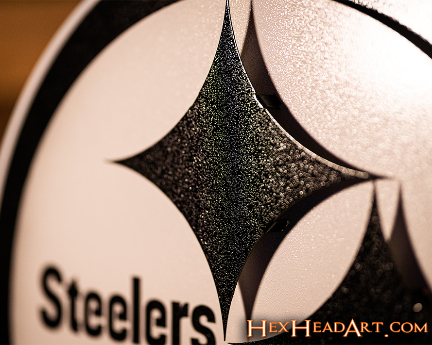 MONOCHROME - Pittsburgh Steelers "Steelmark" 3D Vintage Metal Wall Art