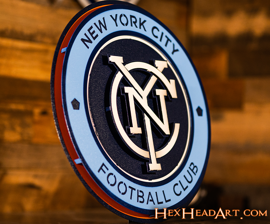 CLOSE OUT - New York City FC 3D Vintage Metal Wall Art