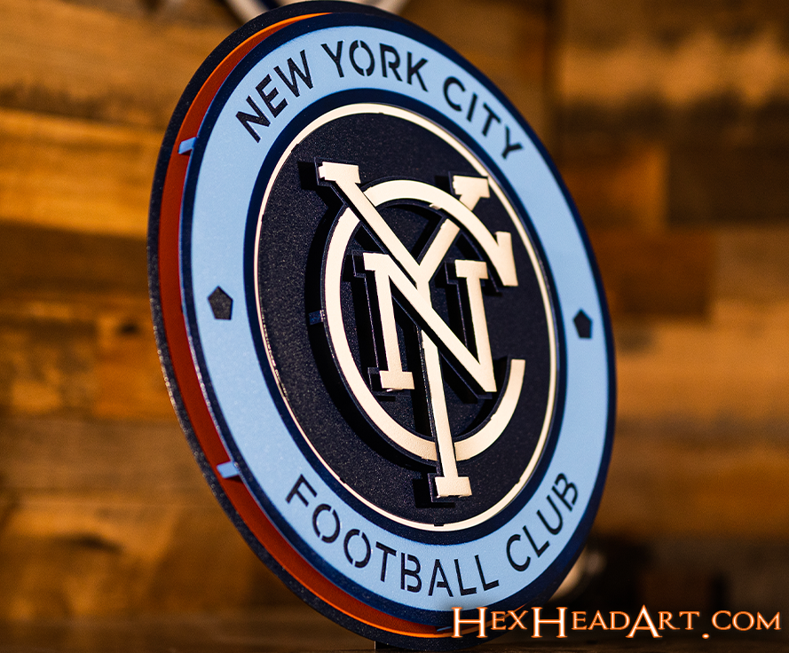 New York City FC 3D Vintage Metal Wall Art