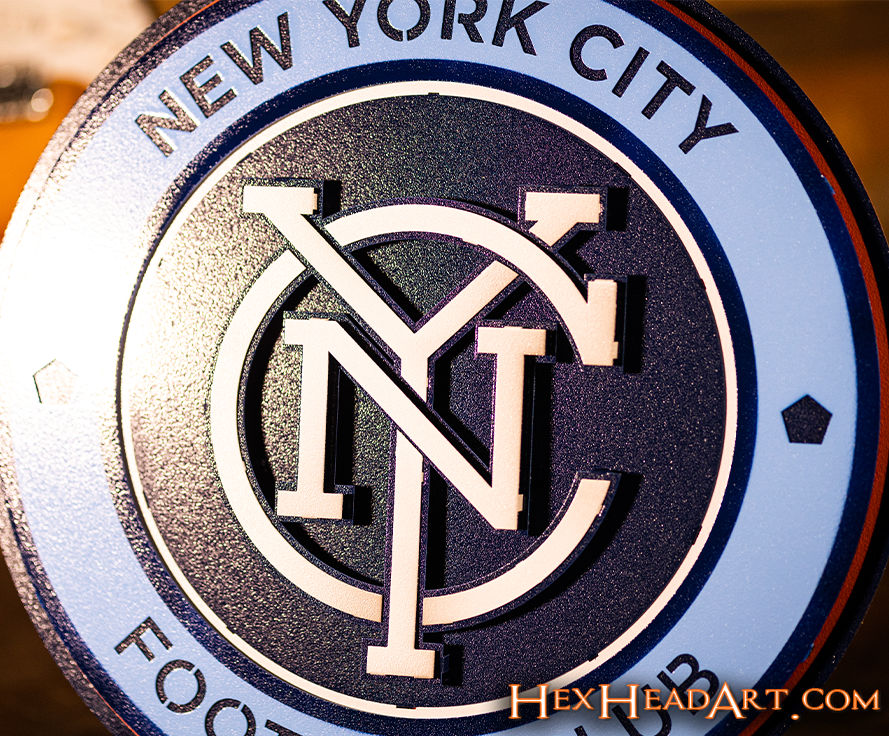 CLOSE OUT - New York City FC 3D Vintage Metal Wall Art