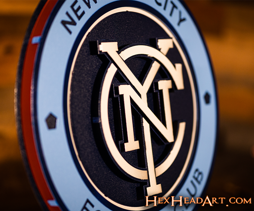 CLOSE OUT - New York City FC 3D Vintage Metal Wall Art