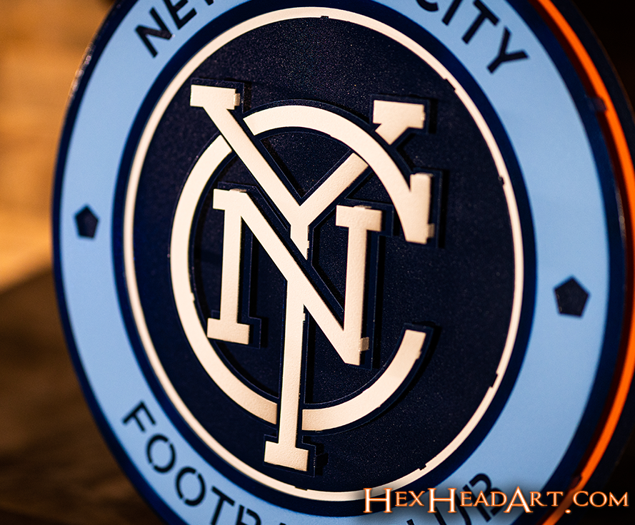 CLOSE OUT - New York City FC 3D Vintage Metal Wall Art