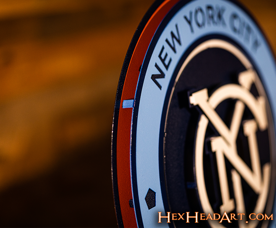 New York City FC 3D Vintage Metal Wall Art