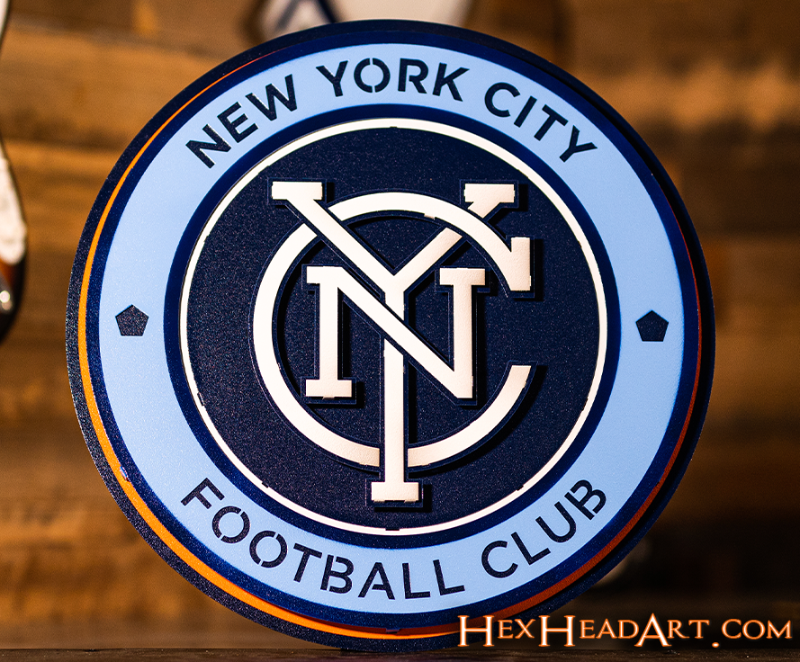 CLOSE OUT - New York City FC 3D Vintage Metal Wall Art