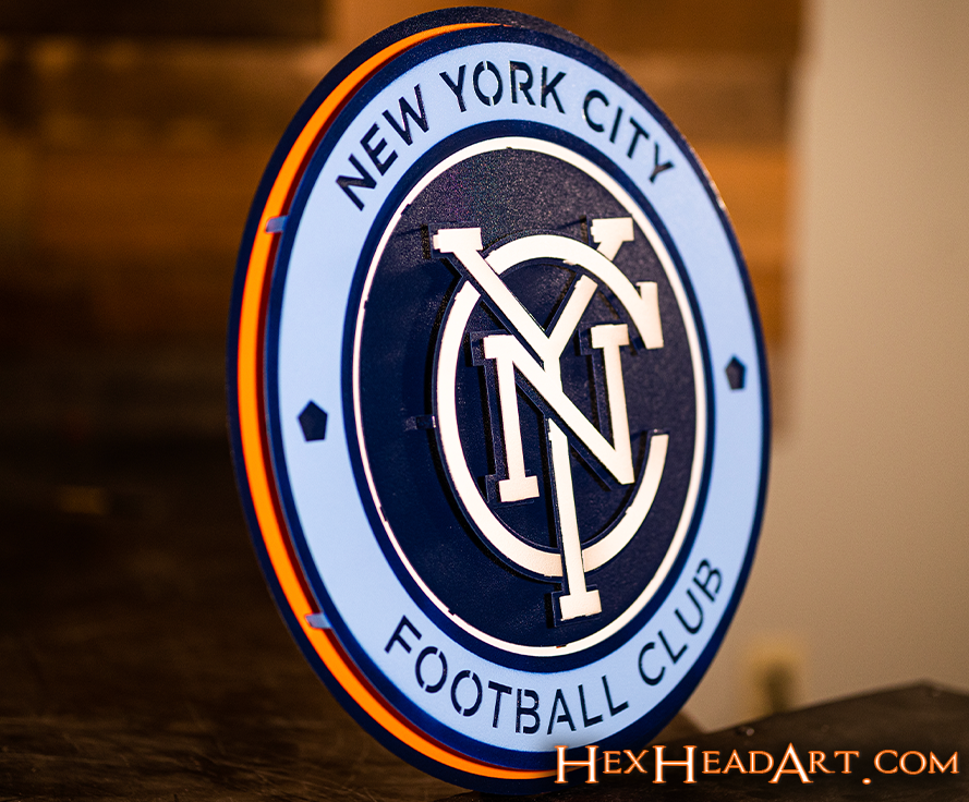 CLOSE OUT - New York City FC 3D Vintage Metal Wall Art