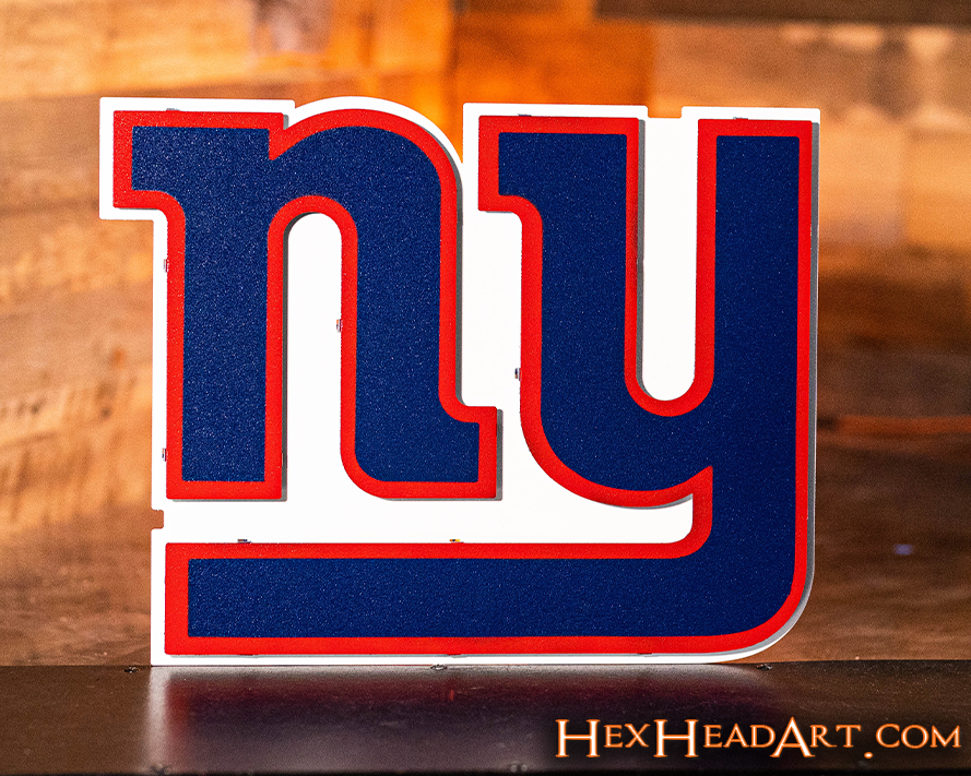 New York Giants Metal Wall Art – Hex Head Art