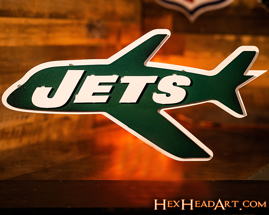 New York Jets Throwback "1963 JET" 3D Vintage Metal Wall Art