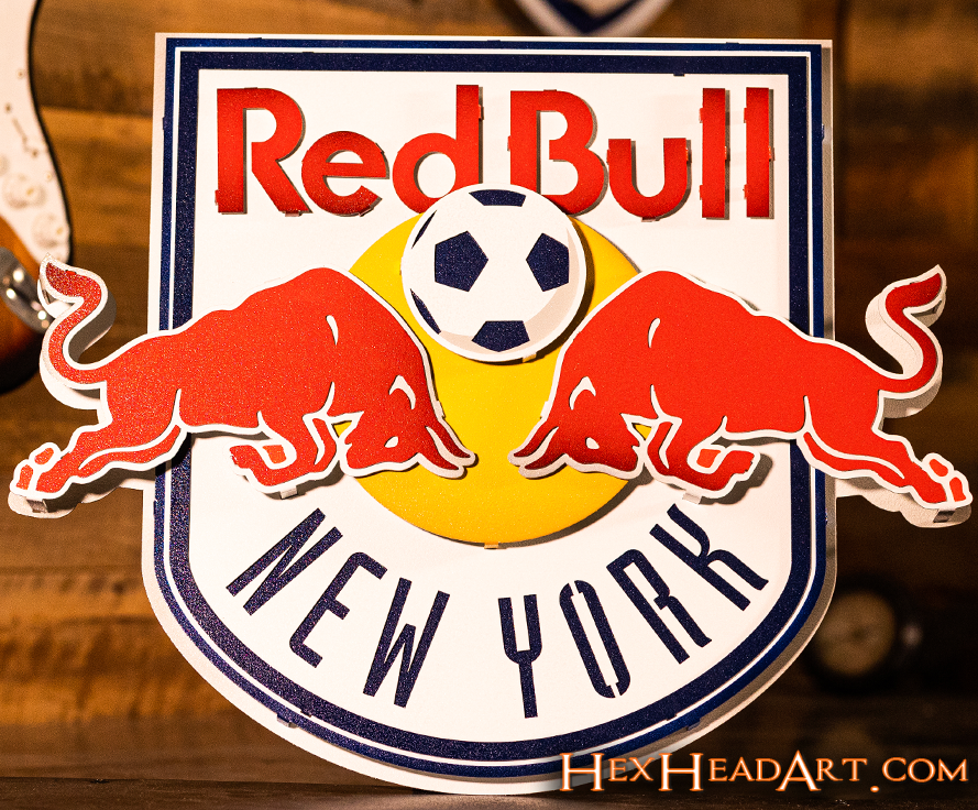 CLOSE OUT - New York Red Bulls 3D Vintage Metal Wall Art