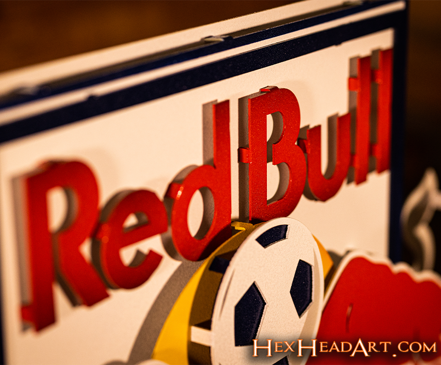 CLOSE OUT - New York Red Bulls 3D Vintage Metal Wall Art