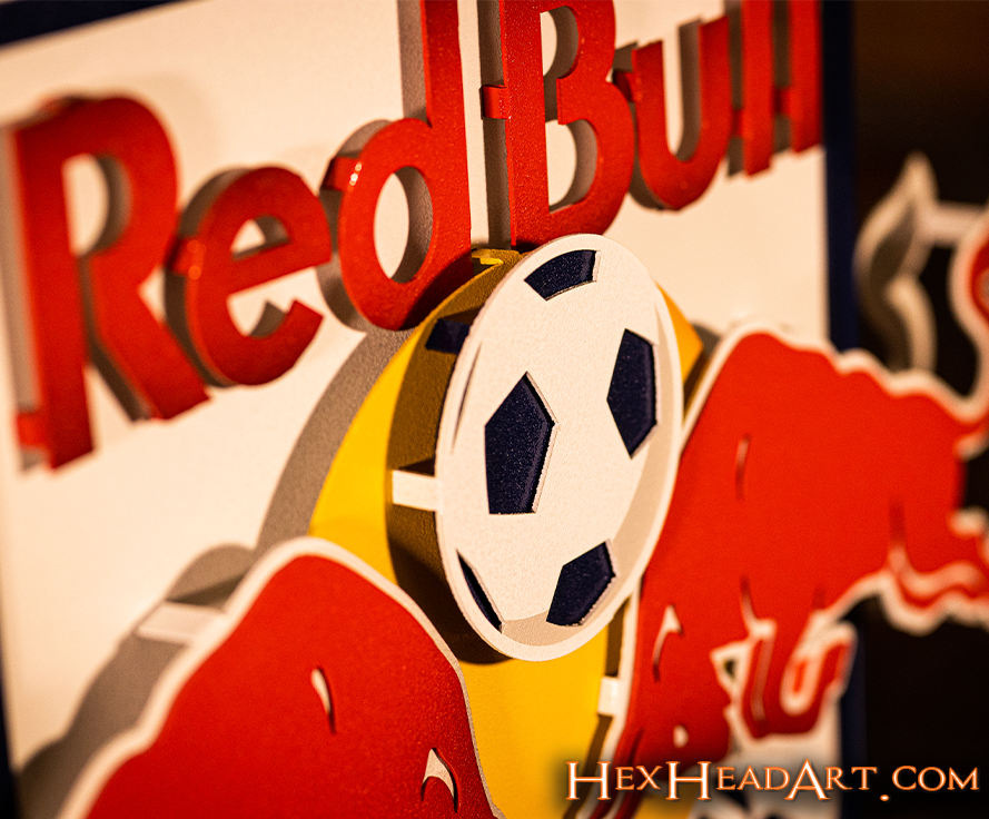 CLOSE OUT - New York Red Bulls 3D Vintage Metal Wall Art