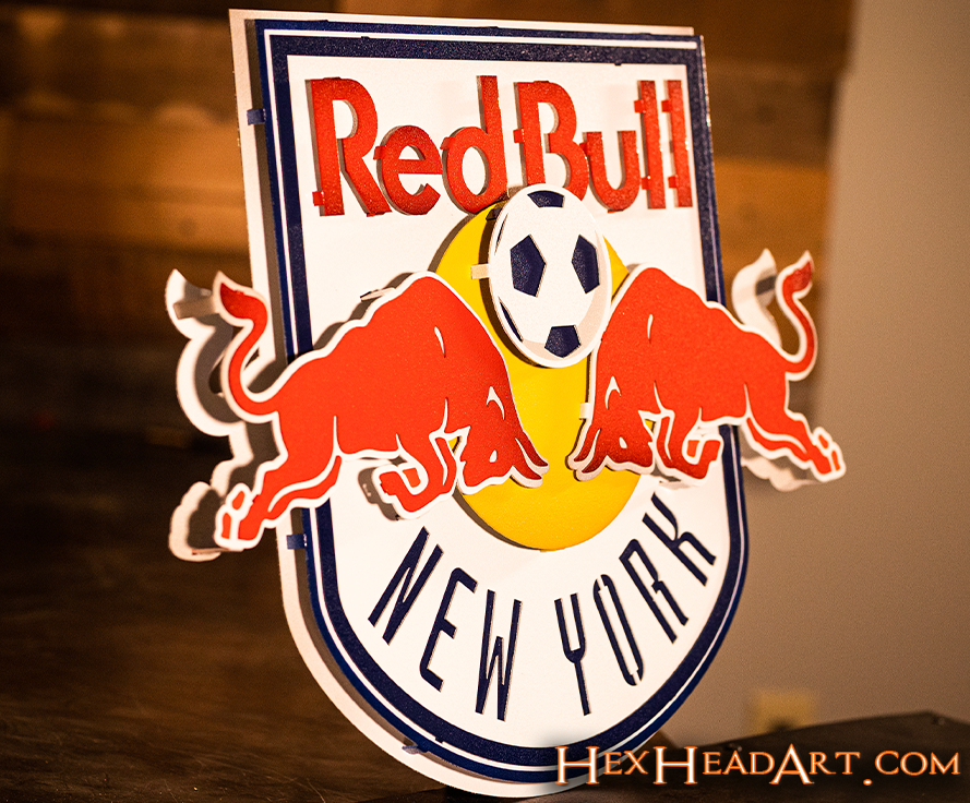 CLOSE OUT - New York Red Bulls 3D Vintage Metal Wall Art