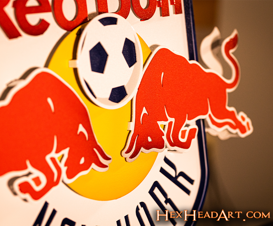 CLOSE OUT - New York Red Bulls 3D Vintage Metal Wall Art