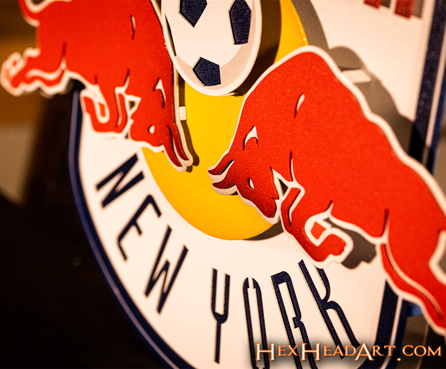 CLOSE OUT - New York Red Bulls 3D Vintage Metal Wall Art