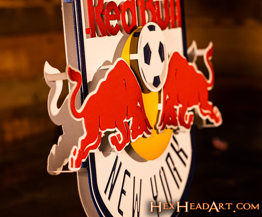 CLOSE OUT - New York Red Bulls 3D Vintage Metal Wall Art