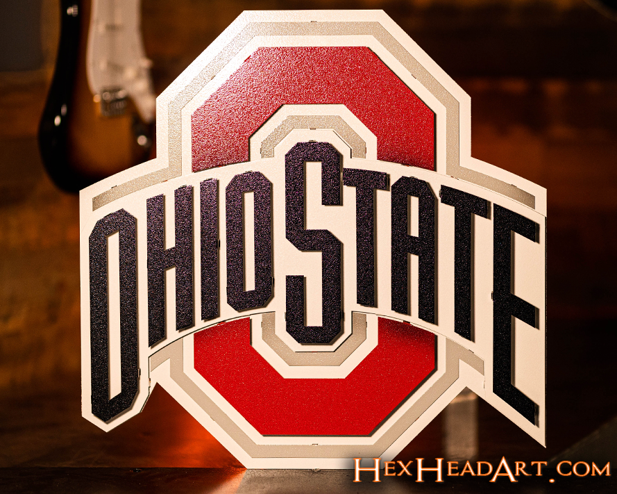 The Ohio State 3D Metal Artwork