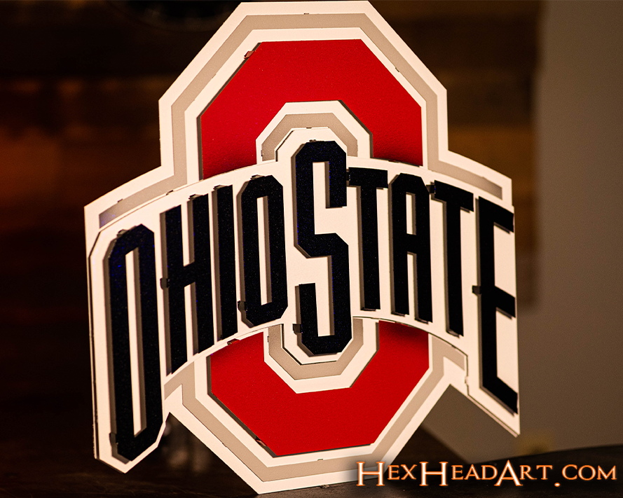 The Ohio State 3D Metal Artwork