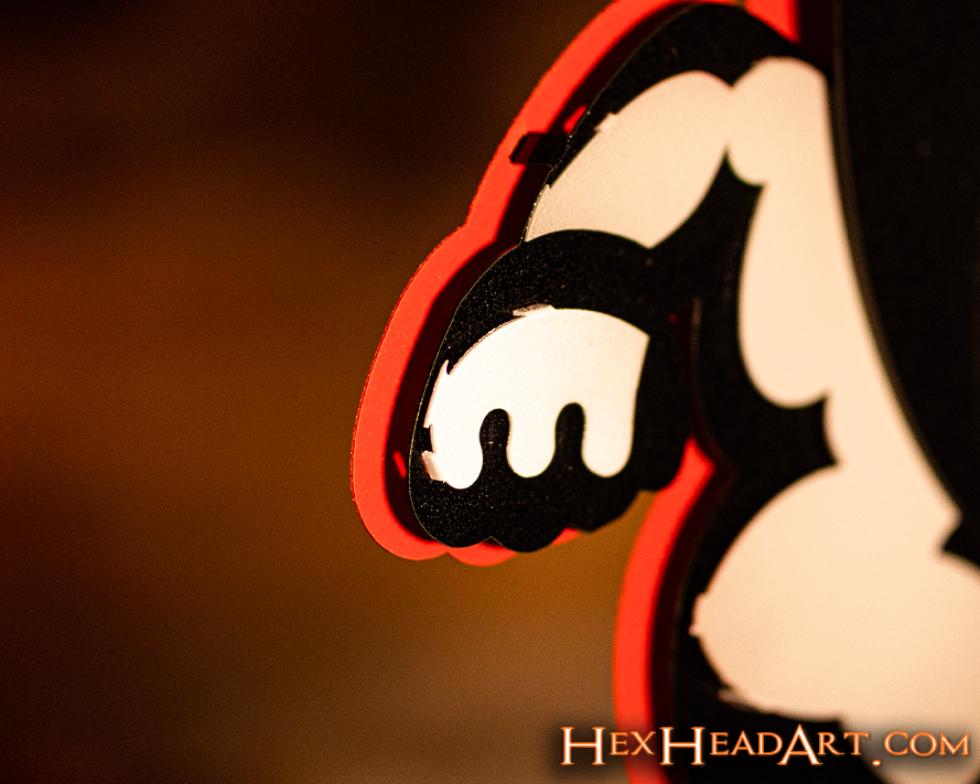 Ohio State "Brutus" Mascot 3D Vintage Metal Wall Art