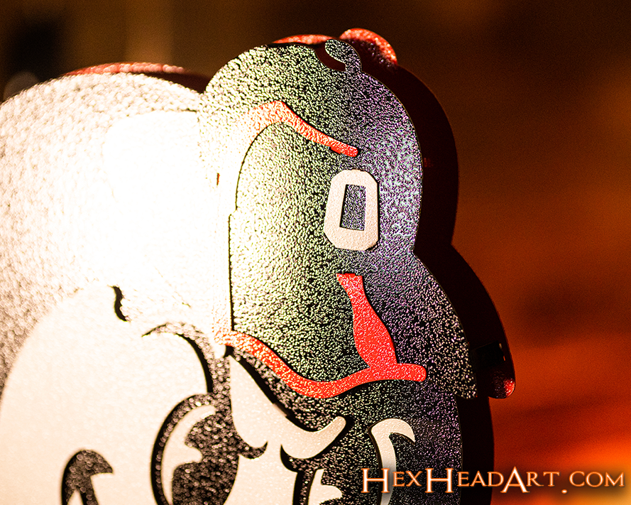 Top of Ohio State "Brutus" Mascot 3D Metal Wall Art