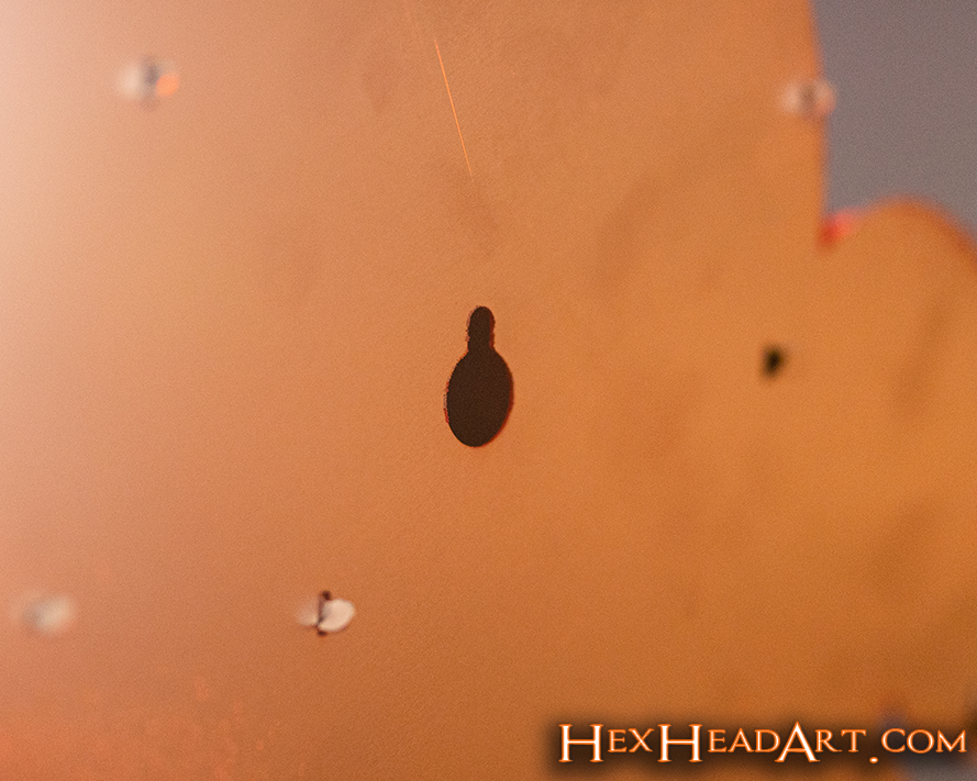 Back of Ohio State "Brutus" Mascot 3D Metal Wall Art