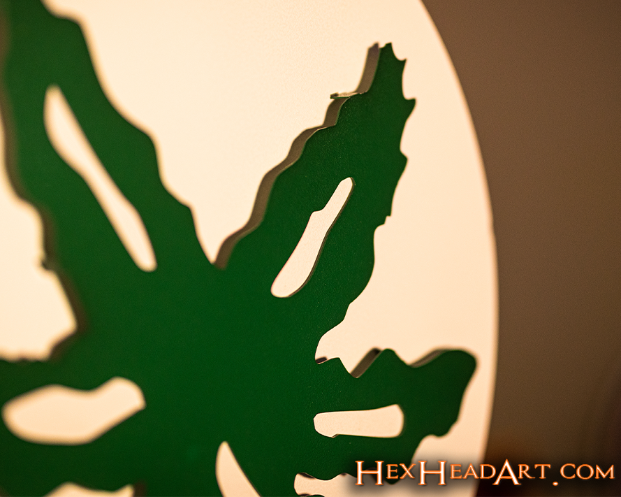 Close Up Ohio State Buckeyes Helmet Decal 3D Metal Wall Art