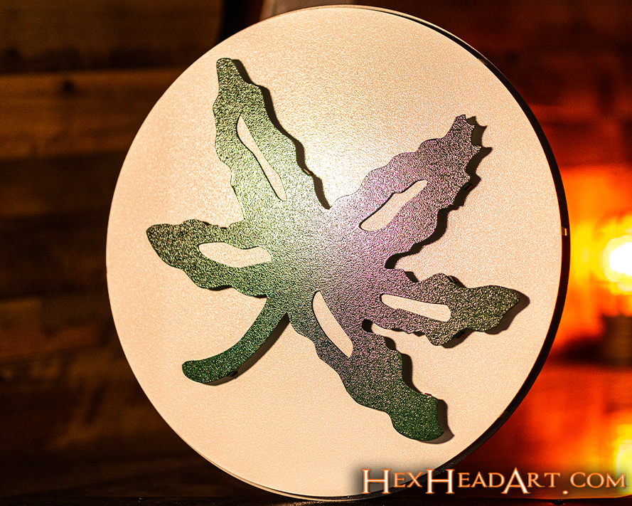 Ohio State Buckeyes Helmet Decal 3D Metal Art