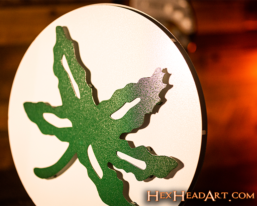 Right Side Ohio State Buckeyes Helmet Decal 3D Metal Wall Art