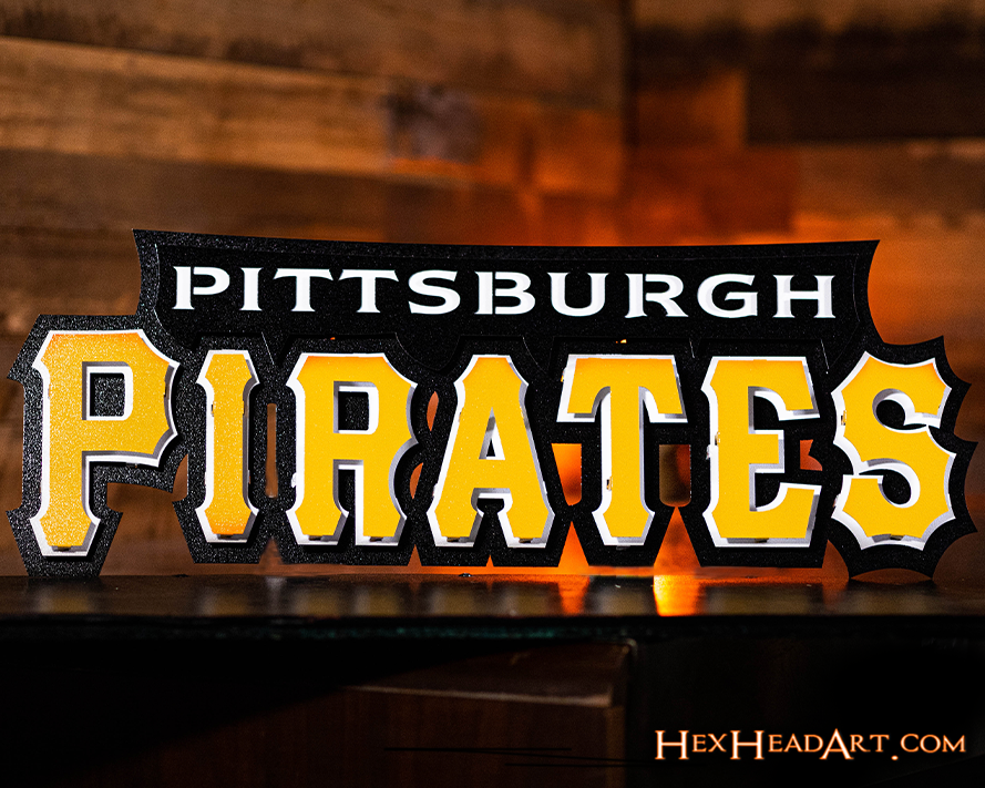 Pittsburgh Pirates 12 Team Color Logo State Sign