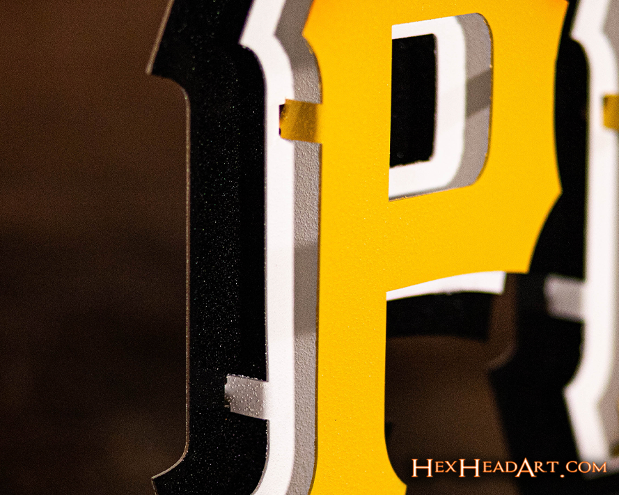 Pittsburgh Pirates Script Logo 3D Metal Wall Art