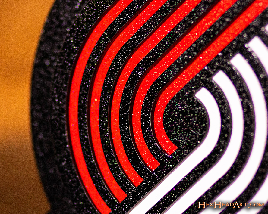 Portland Trail Blazers Old School Retro 3D Vintage Metal Wall Art