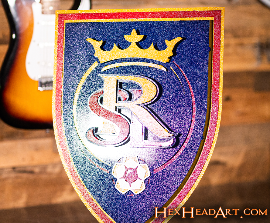 CLOSE OUT - Real Salt Lake 3D Vintage Metal Wall Art