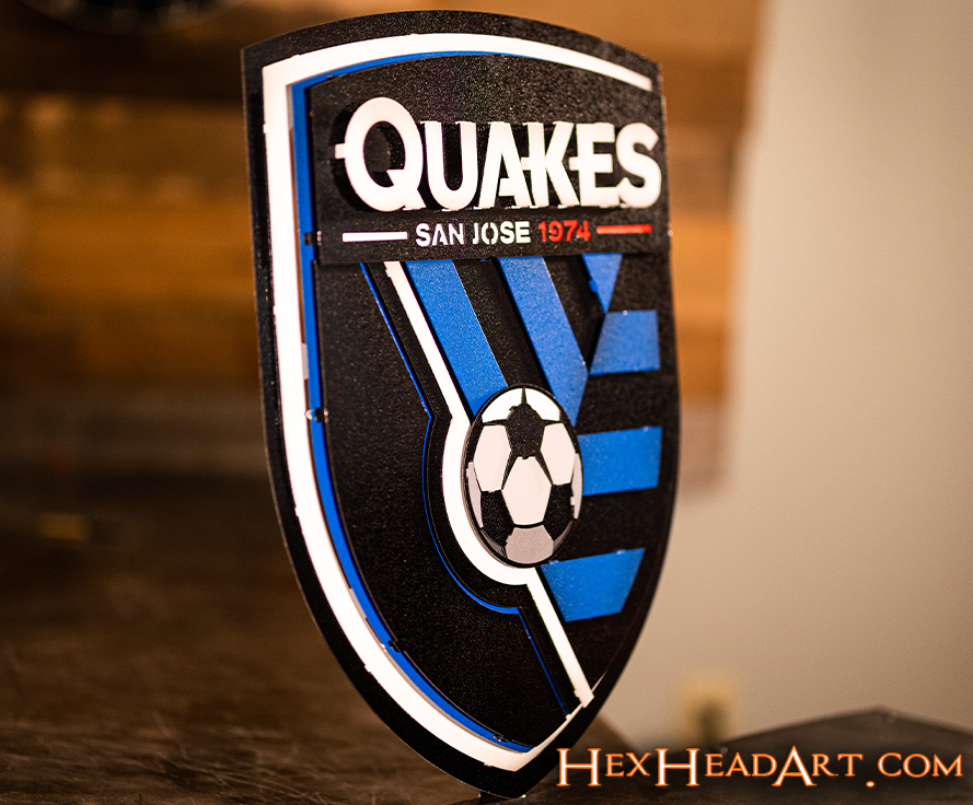 CLOSE OUT - San Jose Earthquakes "Quakes" 3D Vintage Metal Wall Art