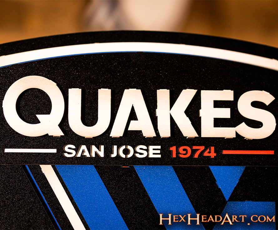 CLOSE OUT - San Jose Earthquakes "Quakes" 3D Vintage Metal Wall Art