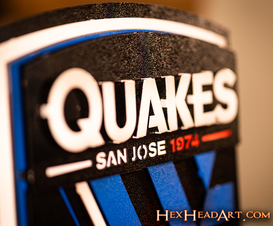 CLOSE OUT - San Jose Earthquakes "Quakes" 3D Vintage Metal Wall Art