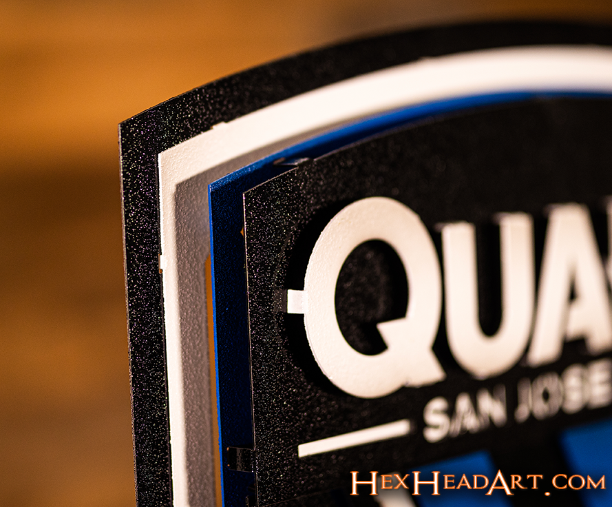 CLOSE OUT - San Jose Earthquakes "Quakes" 3D Vintage Metal Wall Art
