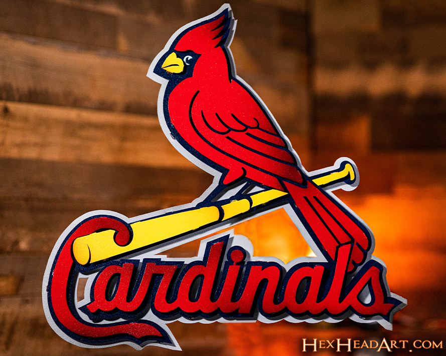 St. Louis Cardinals "BIRD on a BAT" Logo 3D Metal Wall Art