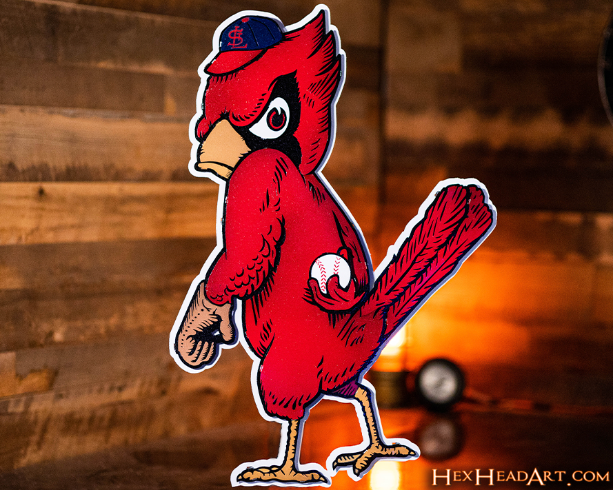 Download St Louis Cardinals Bird With Baseball Bat Wallpaper
