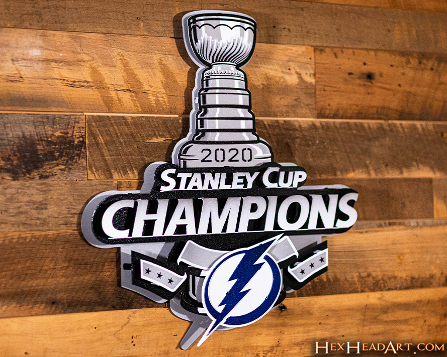 Tampa Bay Lightning 2020 STANLEY CUP CHAMPIONS- 3D Vintage Metal Wall Art