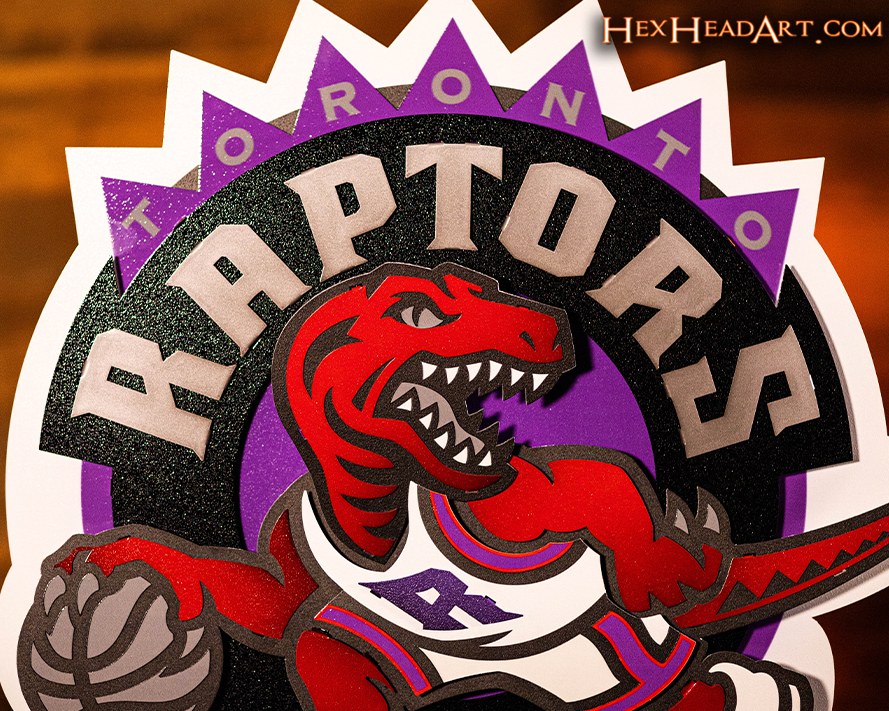 Toronto Raptors Vintage "1995-2008" 3D Metal Wall Art
