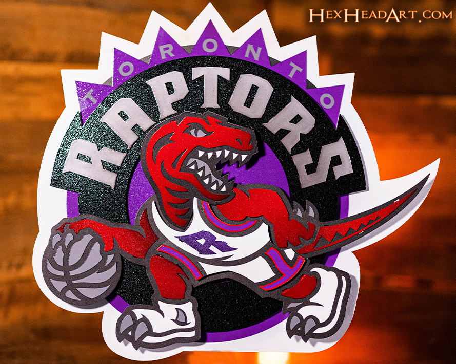 Toronto Raptors Vintage "1995-2008" 3D Metal Wall Art