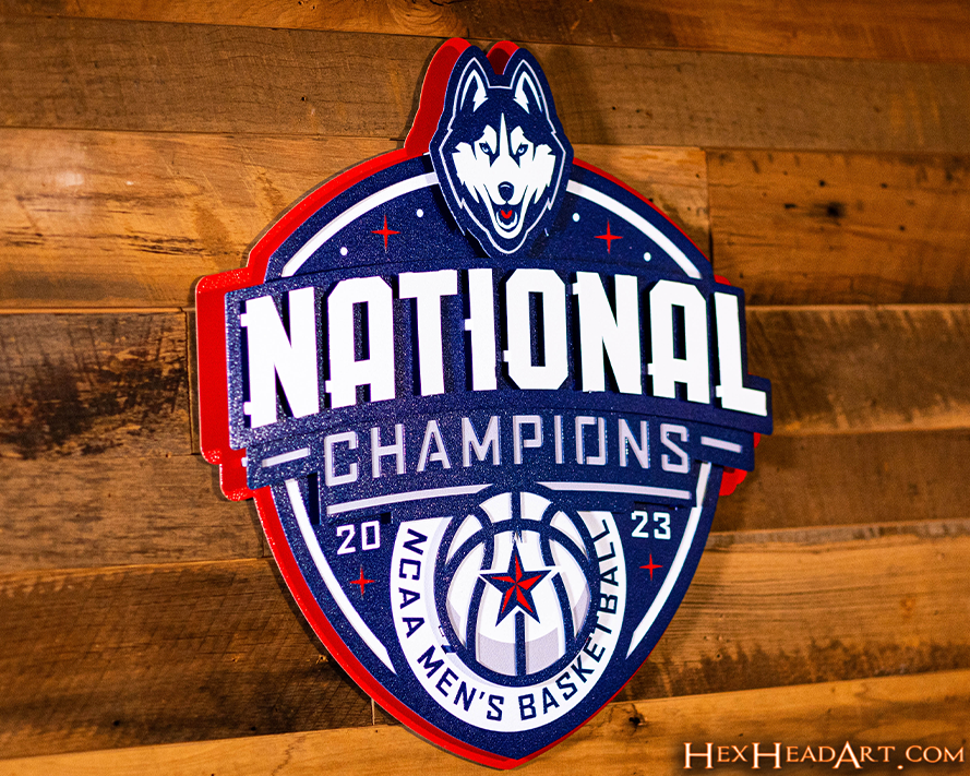 UCONN Huskies National Championship 2023 Vintage Metal Wall Art